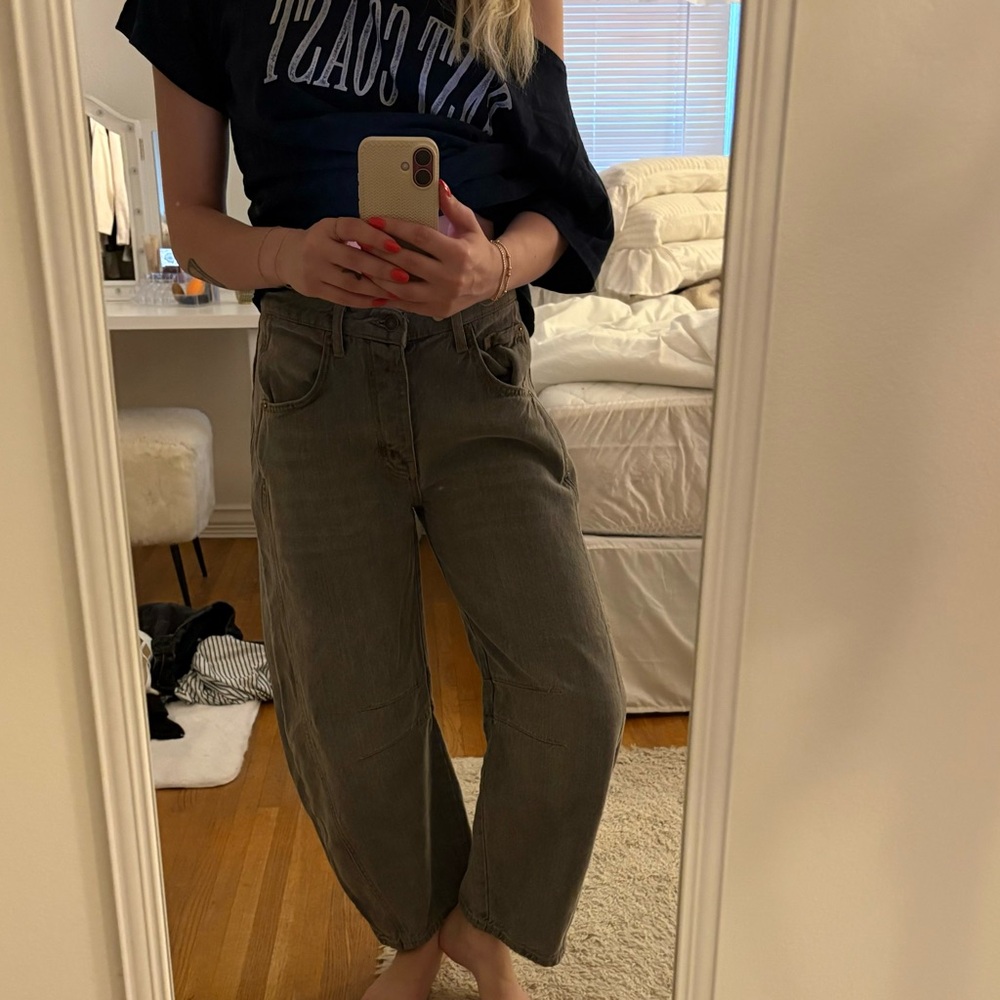 We the Free Good Luck Mid Rise Barrel Jeans